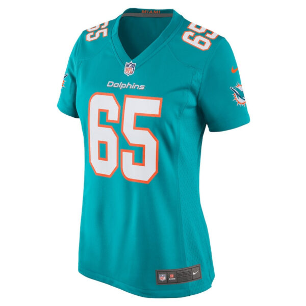 Robert Jones 65 Miami Dolphins Women Game Jersey - Aqua