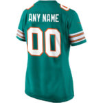 Miami Dolphins Women Alternate Custom Game Jersey - Aqua