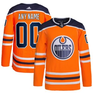 Edmonton Oilers adidas Home Primegreen Authentic Custom Jersey - Orange