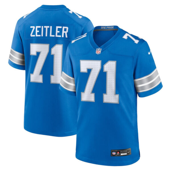 Kevin Zeitler 71 Detroit Lions Game Men Jersey - Blue