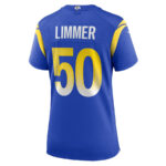 Beaux Limmer 50 Los Angeles Rams Game Women Jersey - Royal