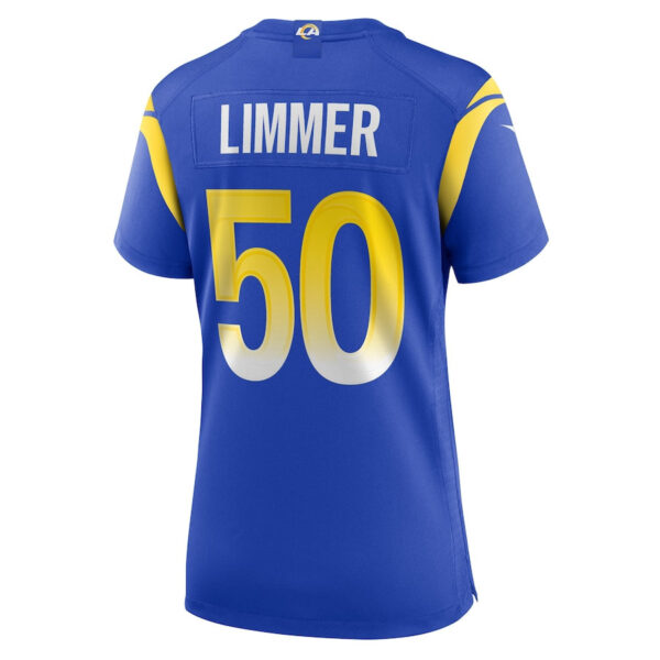 Beaux Limmer 50 Los Angeles Rams Game Women Jersey - Royal