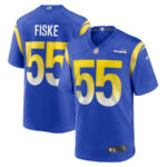 Braden Fiske 55 Los Angeles Rams Team Game Men Jersey - Royal