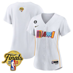 Miami Heat 2023 Finals Baseball Women Jersey - City White