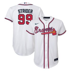 Spencer Strider Atlanta Braves  Youth Home Replica Player Jersey - White