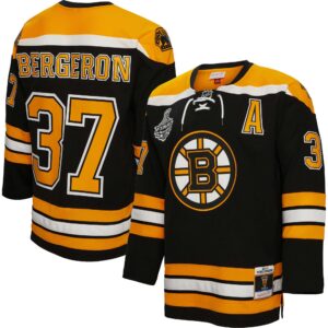 Patrice Bergeron Boston Bruins Mitchell & Ness Alternate Captain Patch 2010/11 Blue Line Player Jersey - Black