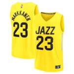 Lauri Markkanen Utah Jazz Fanatics Fast Break Replica Player Jersey - Icon Edition - Yellow