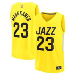 Lauri Markkanen Utah Jazz Fanatics Fast Break Replica Player Jersey - Icon Edition - Yellow