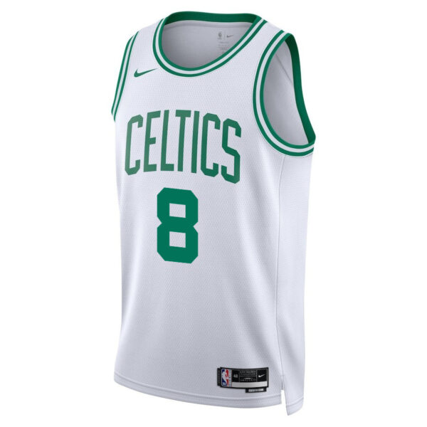 Kristaps Porzingis 8 Boston Celtics 2024 FINALS PATCH Swingman Jersey - Association Edition - White