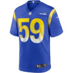 London Fletcher 59 Los Angeles Rams Men Game Retired Jersey - Royal