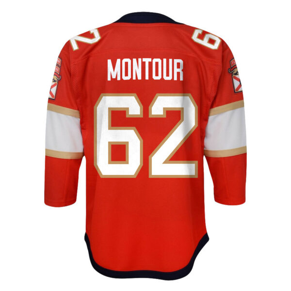 Brandon Montour 62 Florida Panthers 2024 STANLEY CUP Final Youth Home Breakaway Jersey - Red