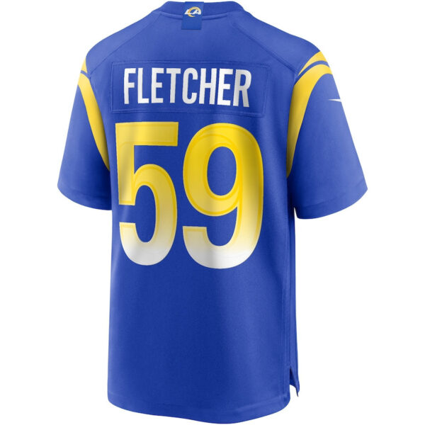 London Fletcher 59 Los Angeles Rams Men Game Retired Jersey - Royal