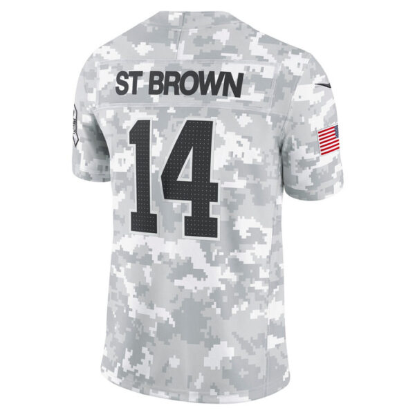 Amon-Ra St. Brown Detroit Lions 2024 Salute to Service Limited Jersey - Arctic Camo