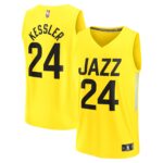 Walker Kessler Utah Jazz Fanatics Youth Fast Break Player Jersey - Icon Edition - Yellow