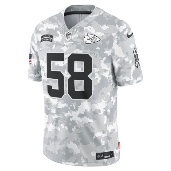 Derrick Thomas Kansas City Chiefs 2024 Salute to Service Retired Player Limited Jersey - Arctic Camo