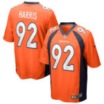 Jonathan Harris 92 Denver Broncos Men Game Jersey - Orange