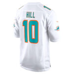 Tyreek Hill 10 Signed Miami Dolphins Cheetah Game Men Jersey - White V2