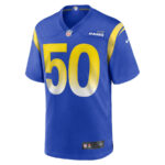 Beaux Limmer 50 Los Angeles Rams Team Game Men Jersey - Royal