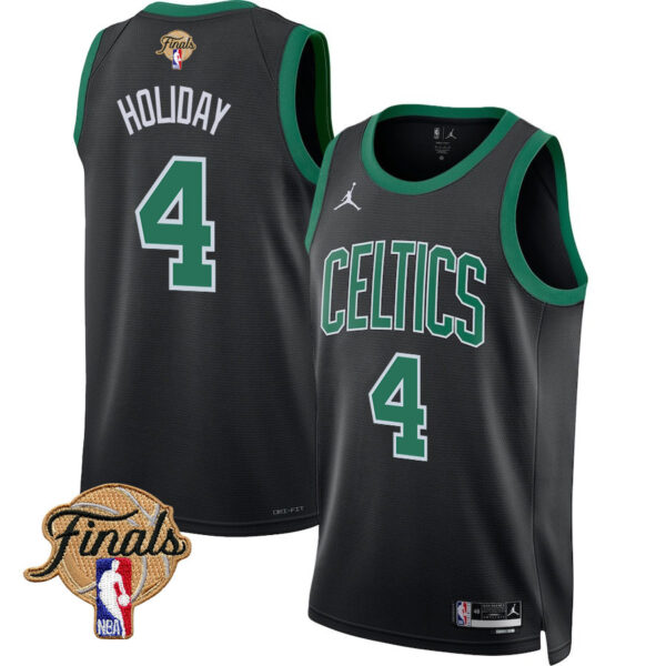Jrue Holiday 4 Boston Celtics 2024 FINALS PATCH Swingman Jersey - Statement Edition - Black