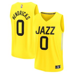 Taylor Hendricks Utah Jazz Fanatics Youth  Fast Break Replica Jersey - Icon Edition - Yellow