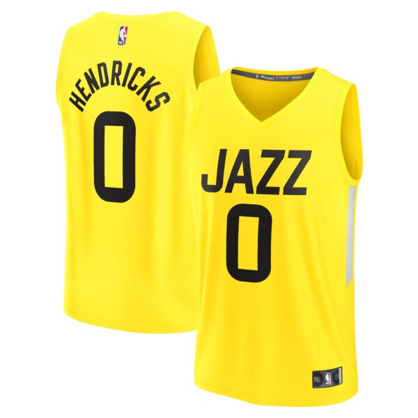 Taylor Hendricks Utah Jazz Fanatics Youth  Fast Break Replica Jersey - Icon Edition - Yellow