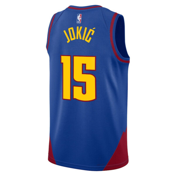 Nikola Jokic 15 Denver Nuggets Unisex Swingman Jersey - Statement Edition - Royal