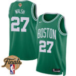 Jordan Walsh 27 Boston Celtics 2024 FINALS PATCH Icon Edition Jersey - Kelly Green