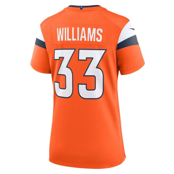 Javonte Williams 33 Denver Broncos Women Game Jersey - Orange