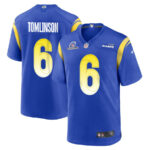 Tre Tomlinson 6 Los Angeles Rams 2023 Playoffs Patch Game Men Jersey - Royal