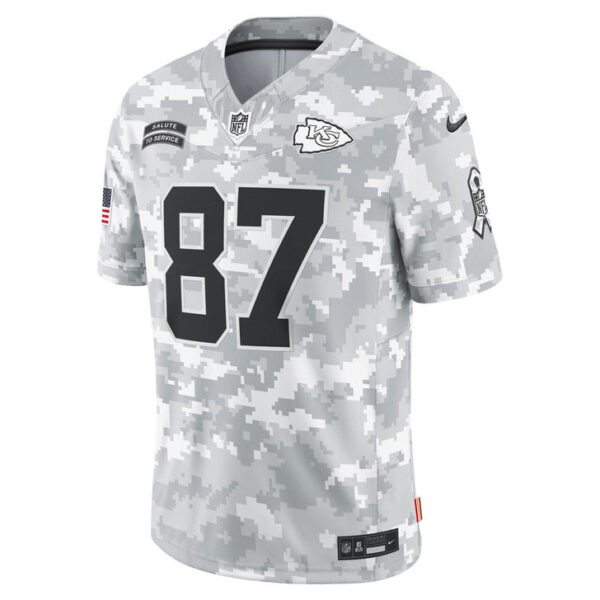 Travis Kelce Kansas City Chiefs 2024 Salute to Service Limited Jersey - Arctic Camo
