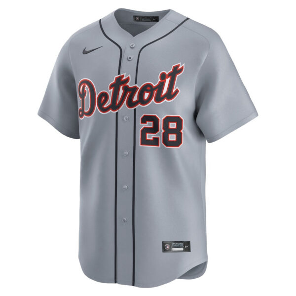 Javier Baez 28 Detroit Tigers Road Limited Men Jersey - Gray