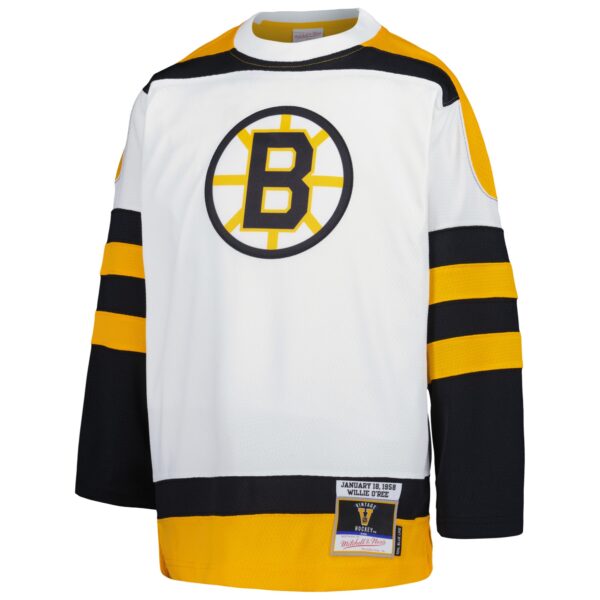 Willie O'Ree Boston Bruins Mitchell & Ness Youth 1958 Blue Line Player Jersey - White
