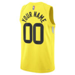 Utah Jazz 2023/24 Icon Swingman Custom Men Jersey - Gold