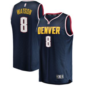 Peyton Watson Denver Nuggets Fanatics 2022 NBA Draft First Round Pick Fast Break Replica Player Jersey - Icon Edition - Navy