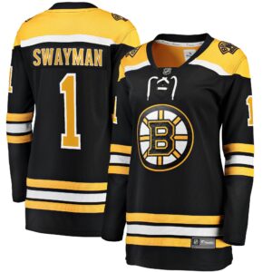 Jeremy Swayman Boston Bruins Fanatics Women's Home Breakaway Jersey - Black