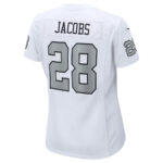 Josh Jacobs 28 Las Vegas Raiders Women Alternate Game Jersey - White