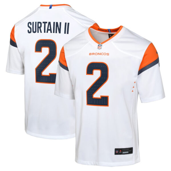 Patrick Surtain II 2 Denver Broncos Game YOUTH Jersey - White