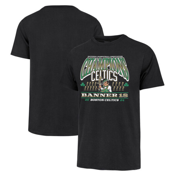Boston Celtics '47 18-Time Finals Champions Banner Unisex T-Shirt - Black