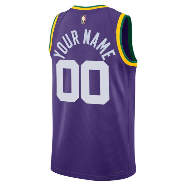 Utah Jazz 2023/24 Hardwood Classic Swingman Custom Men Jersey - Purple