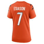 Boomer Esiason 7 Cincinnati Bengals Women Retired Game Jersey - Orange
