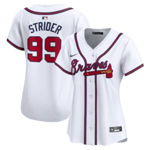 Spencer Strider Atlanta Braves  Women's  Home Limited Player Jersey - White