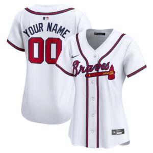 Atlanta Braves  Women's Home Limited Custom Jersey - White