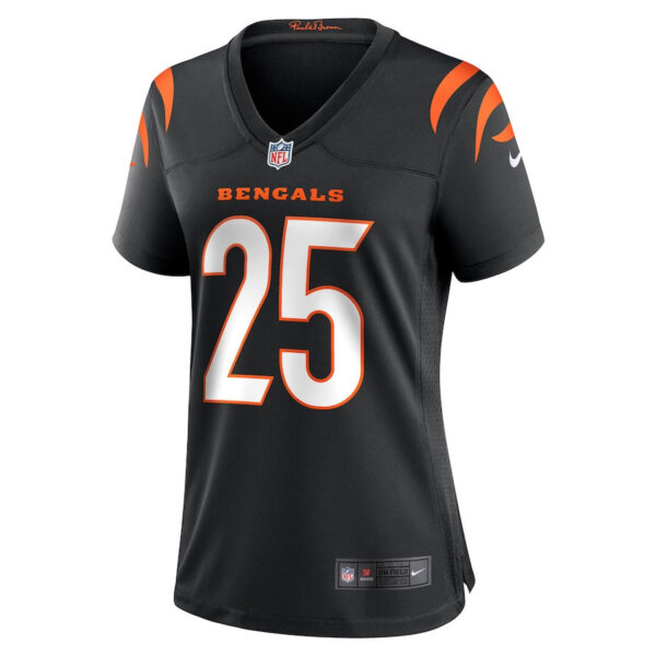 Chris Evans 25 Cincinnati Bengals Women Game Jersey - Black