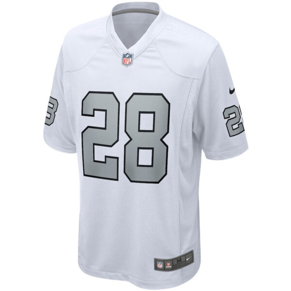 Josh Jacobs 28 Las Vegas Raiders Men Alternate Game Jersey - White