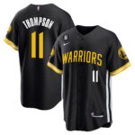 Klay Thompson 11 Golden State Warriors Baseball Men Jersey - Black