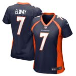 John Elway Denver Broncos  Women's Retired Player Jersey - Navy