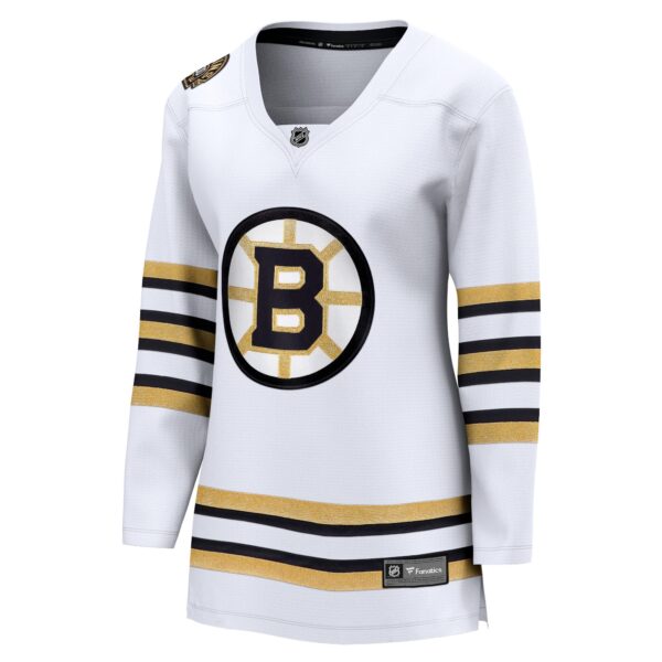 Boston Bruins Fanatics Women's 100th Anniversary Premier Breakaway Jersey - White