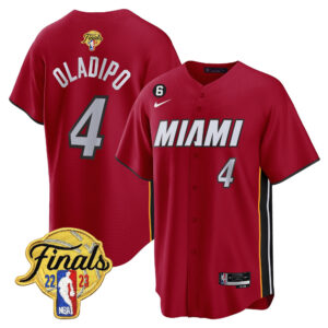 Victor Oladipo 4 Miami Heat 2023 Finals Baseball Men Jersey - Statement