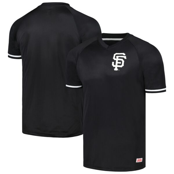 San Francisco Giants Stitches Black Raglan V-Neck Jersey