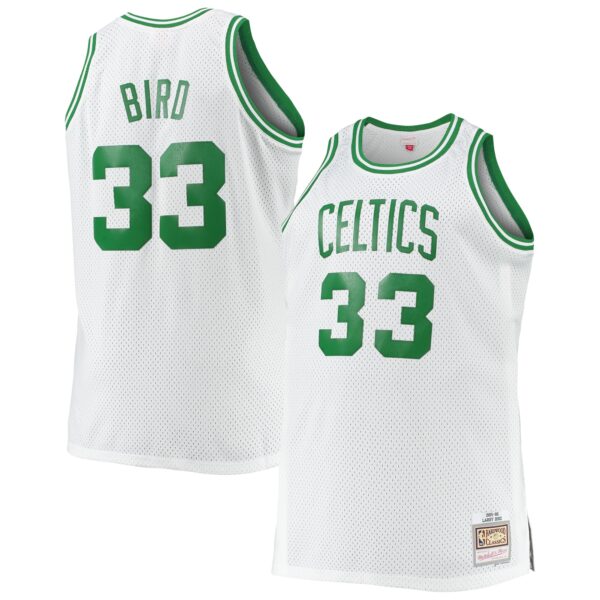 Larry Bird Boston Celtics Mitchell & Ness Big & Tall 1985/86 Hardwood Classics Swingman Jersey - White